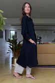 Made in Italy Paulo Pillow Cotton Sailor Dress Black /10 =